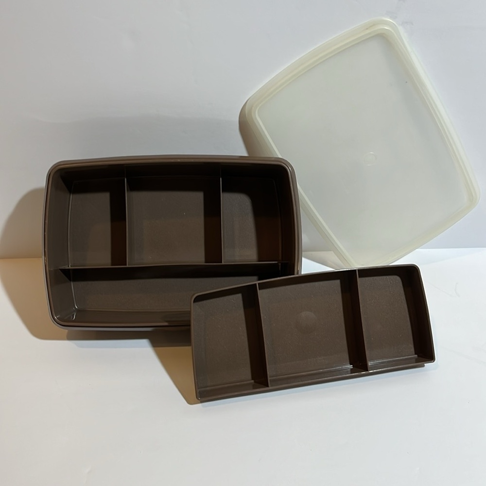 Vintage Tupperware Brown Lot - Picture 8 of 12